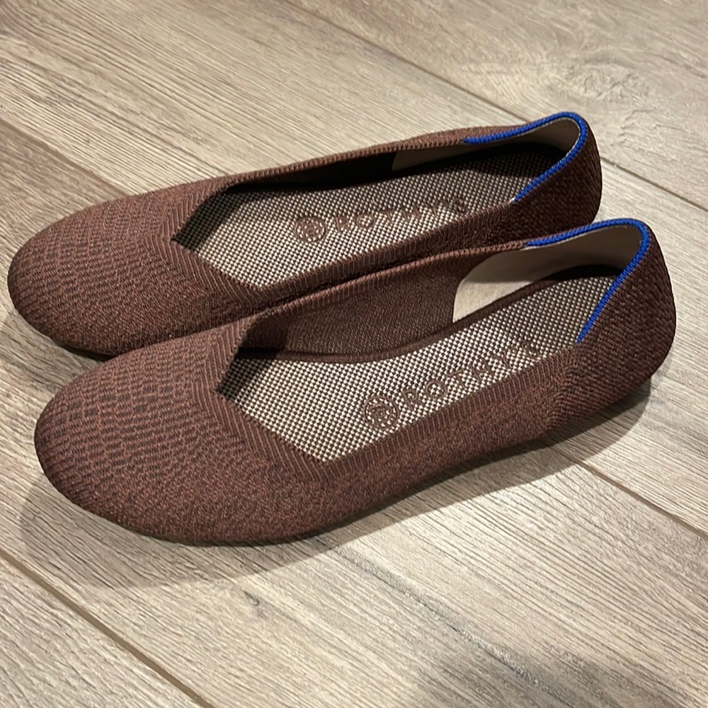 Rothy’s RETIRED Python Truffle flats in excellent condition.